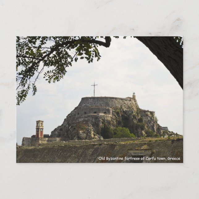 Carte Postale Ancienne forteresse de Corfou (Devant)