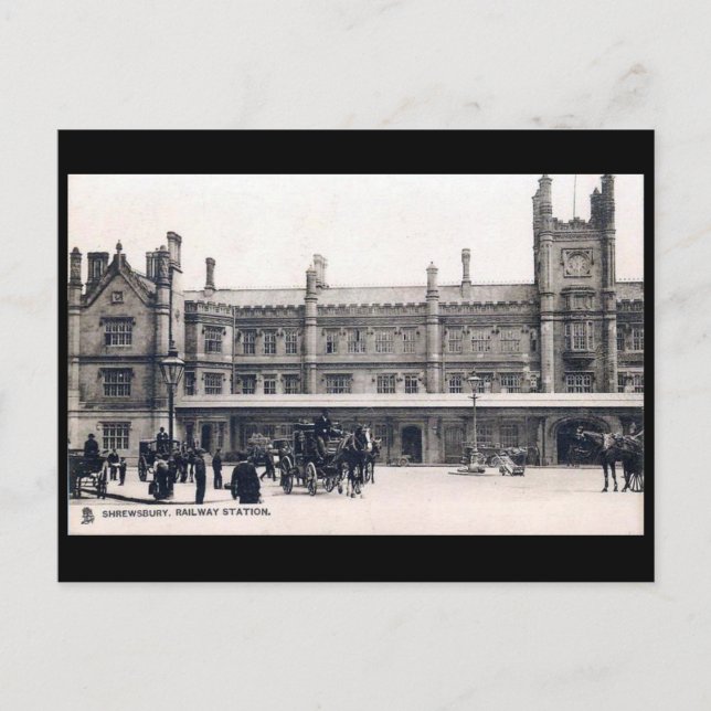Carte postale ancienne - Gare de Shrewsbury (Devant)