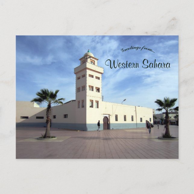 Carte Postale Ancienne mosquée de Dakhla Sahara Occidental (Devant)