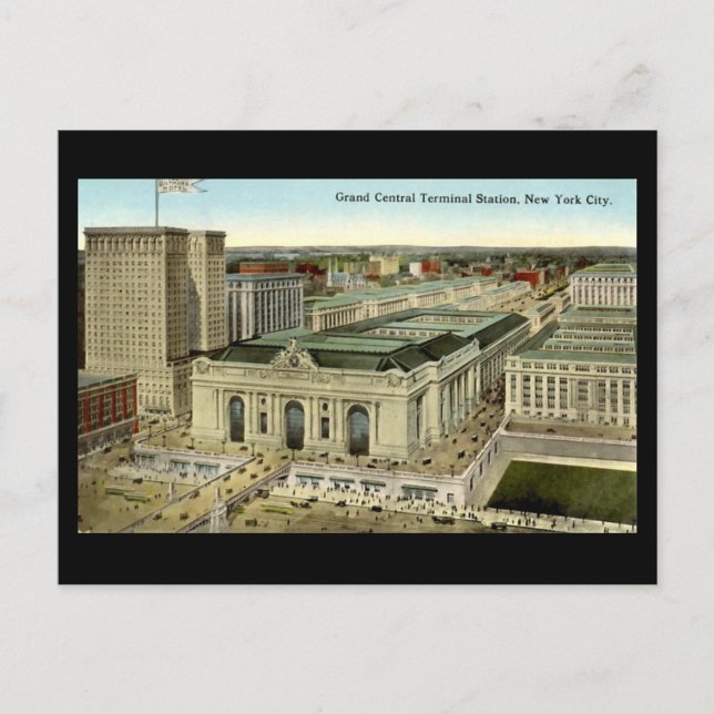 Carte postale ancienne, New York City, gare de Gra (Devant)