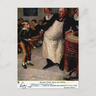 Carte postale ancienne - Oliver Twist demande enco