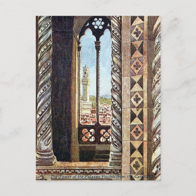 Carte postale ancienne - Palazzo Vecchio, Florence (Devant)