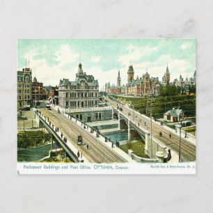Carte postale ancienne - Parlement et bureau de po