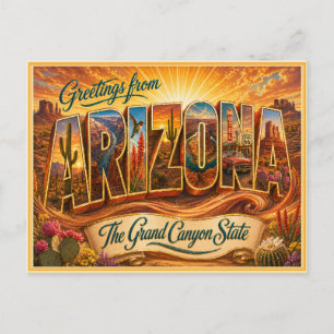 Carte postale ancienne : Salutation d'Arizona