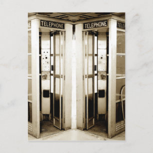 Carte Postale Anciens cabines téléphoniques photographie 