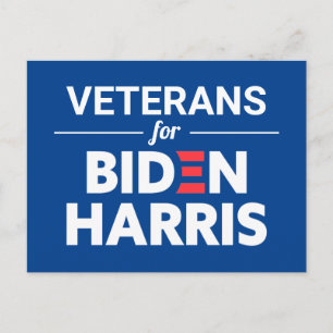 Carte Postale Anciens combattants pour Biden Harris Texte person