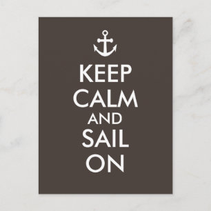 Carte Postale Ancre Conserver le calme et naviguer sur Nautical 