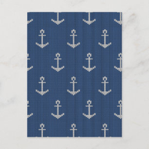 Carte Postale Ancre de la mer de Knit