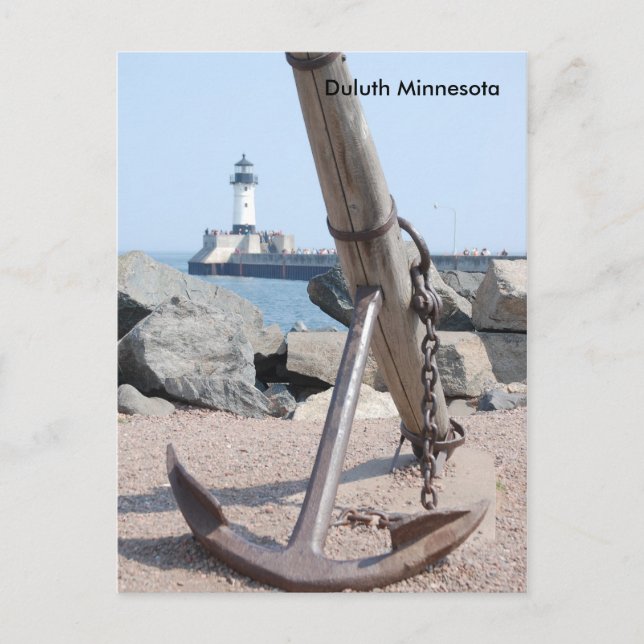Carte Postale Ancre Duluth Lakewalk, Duluth Minnesota (Devant)