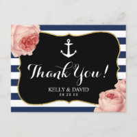 Ancre nautique de la fille Vintage Merci floral