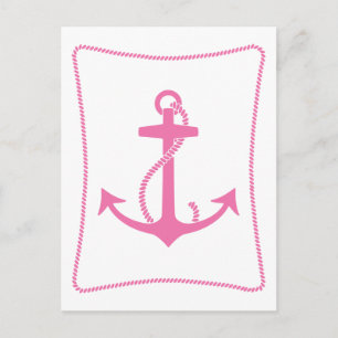 Carte Postale Ancre rose