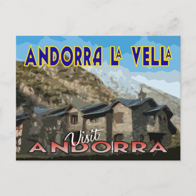 Carte Postale Andorre La Vella, Visiter Andorre (Devant)