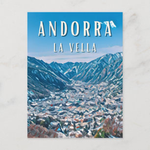 Carte Postale Andorre-la-Vieille, ville de la nature