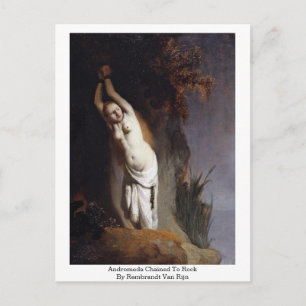 Carte Postale Andromède Chainé À Rock Par Rembrandt Van Rijn
