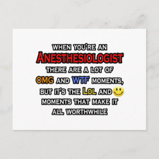 Carte Postale Anesthésiologiste ... OMG WTF LOL