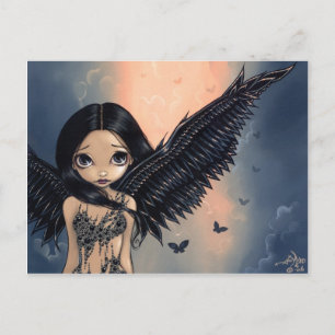 Carte postale "Ange à ailes noires"