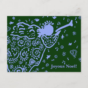 Carte postale Ange à la trompette