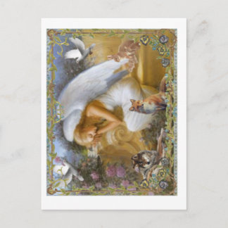 Carte Postale Ange Avec Animaux
