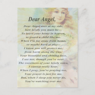 Carte Postale Ange avec couronne