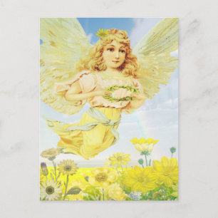 Carte Postale Ange avec couronne