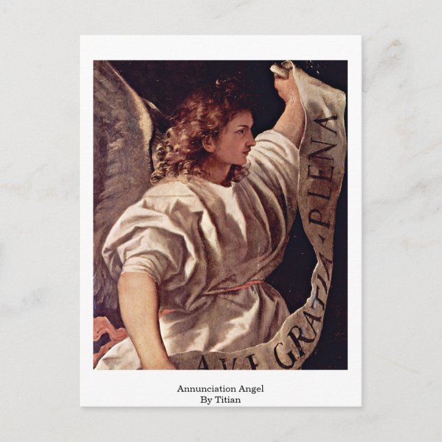 Carte Postale Ange D'Annonciation Par Titien (Devant)