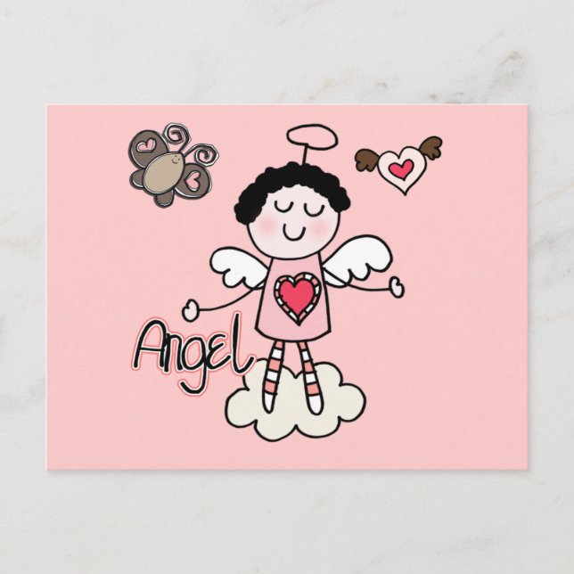 Carte Postale Ange de dessin (Devant)