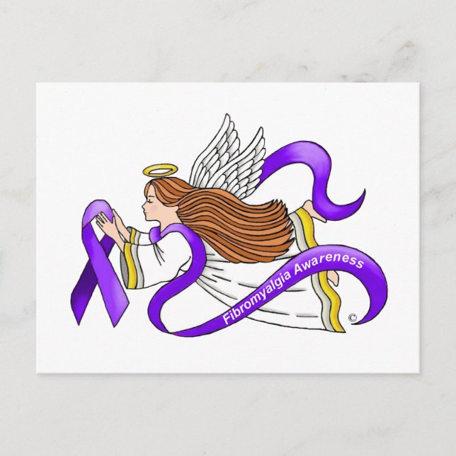 Carte Postale Ange de la fibromyalgie (Devant)