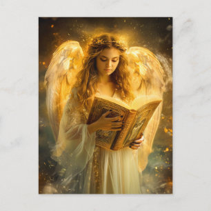 Carte Postale Ange de la Sagesse Divine avec Bible