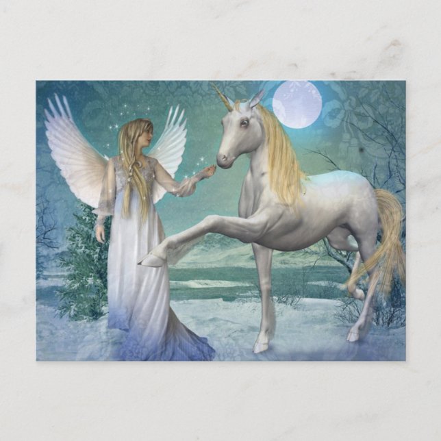 Carte Postale Ange de neige (carte postale) (Devant)