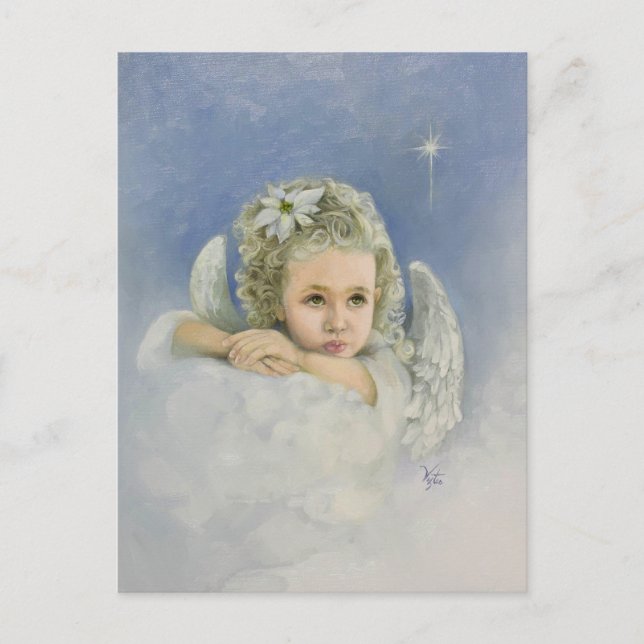 Carte Postale Ange de Noël (Devant)