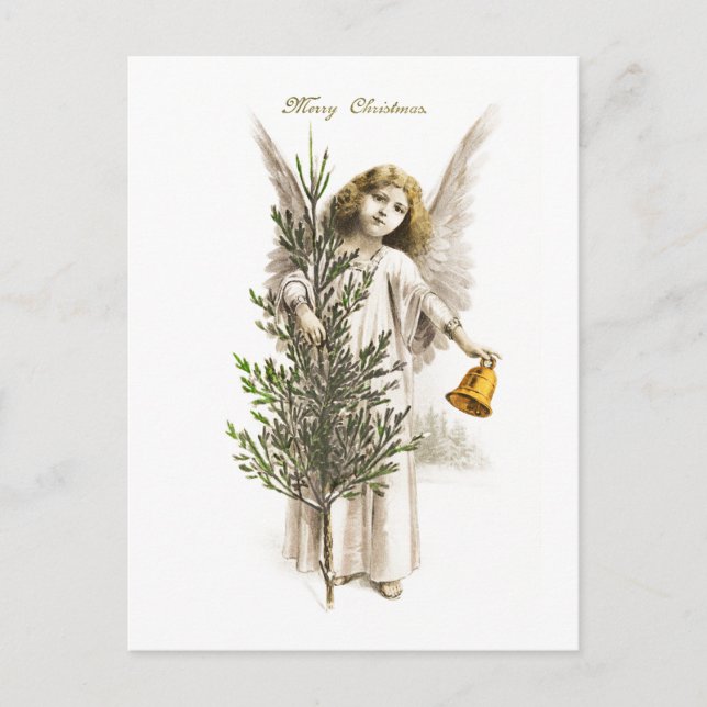 CARTE POSTALE : ANGE DE NOËL VINTAGE (Devant)
