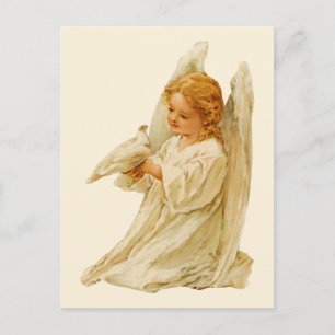 Carte Postale Ange et colombe