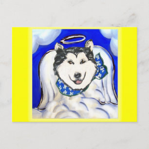 Carte Postale Ange Malamute d'Alaska