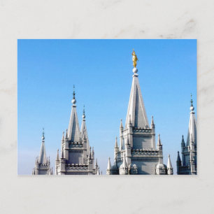 Carte Postale ange moroni temple mormon de salt lake city