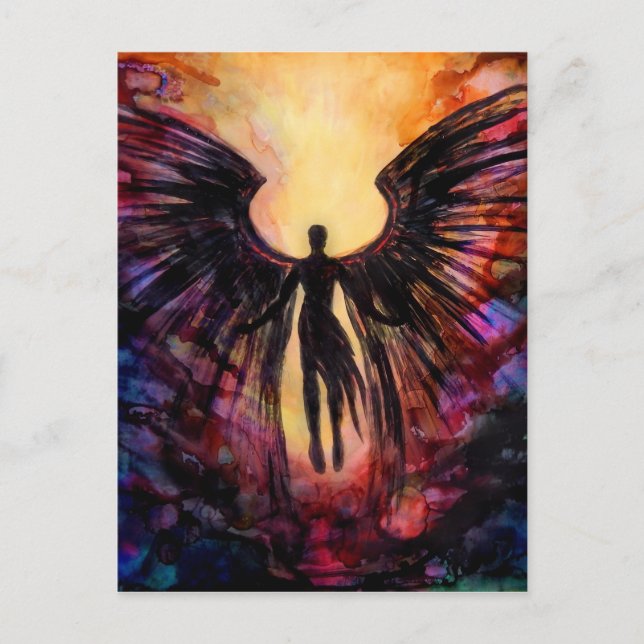 Carte Postale Ange perdu - peinture contemporaine (Devant)