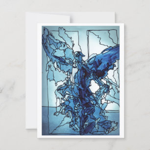 Carte postale Angel bleu