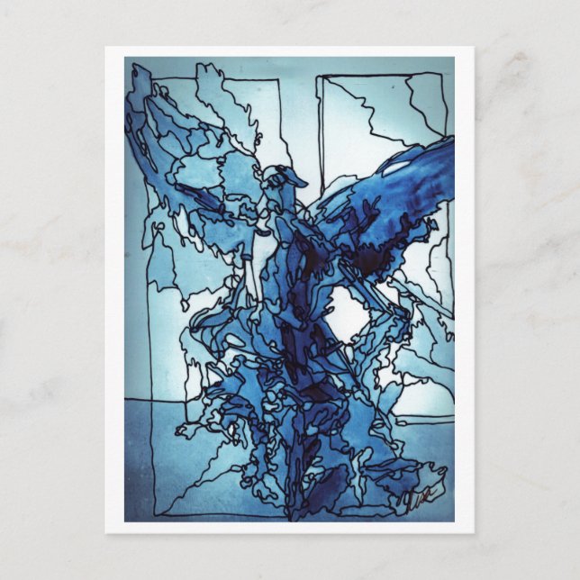 Carte postale Angel bleu (Devant)