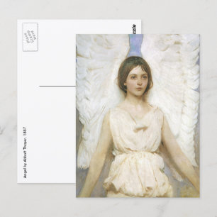 Carte Postale Angel by Abbott Thayer, Vintage Victorian Fine Art