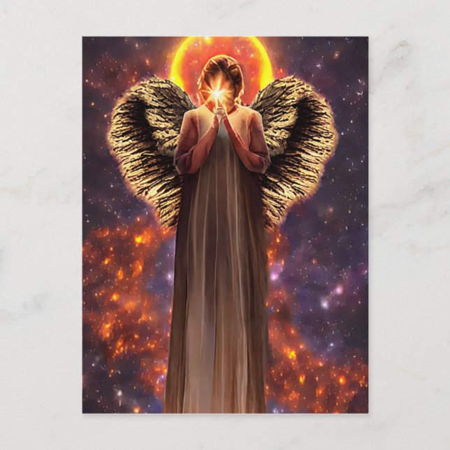 Carte Postale Angel De L'Amour Et Lumière Art Original (Devant)