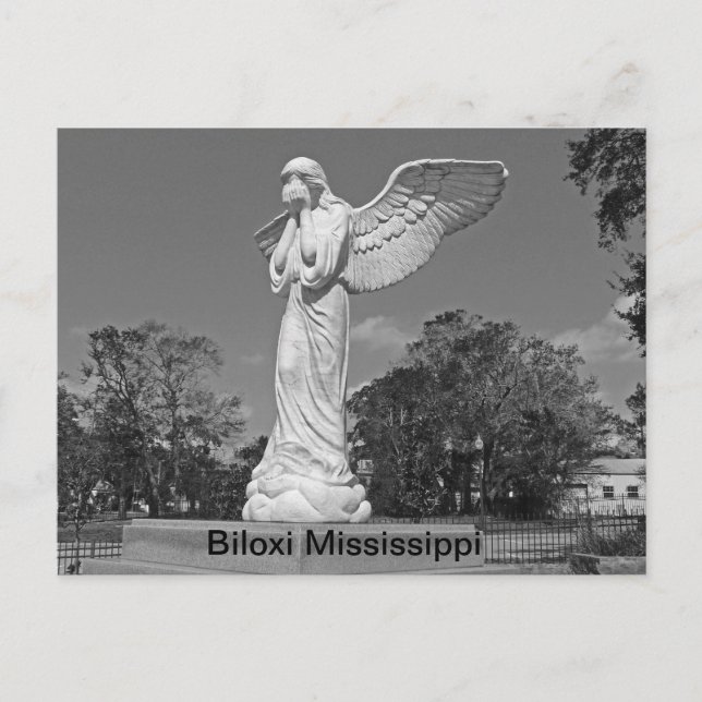 Carte Postale Angel de pleur au centre d'accueil Biloxi (Devant)