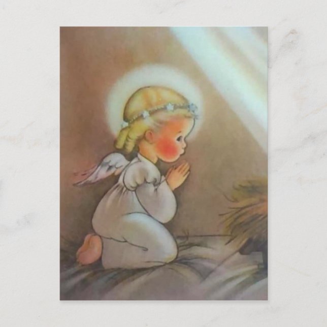 Carte Postale Angel de prière vintage (Devant)