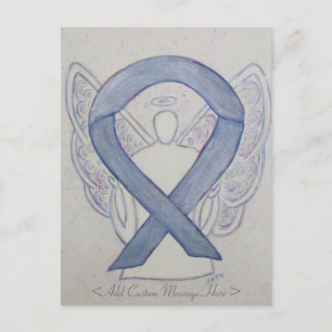 Carte postale Angel de ruban de sensibilisation à 