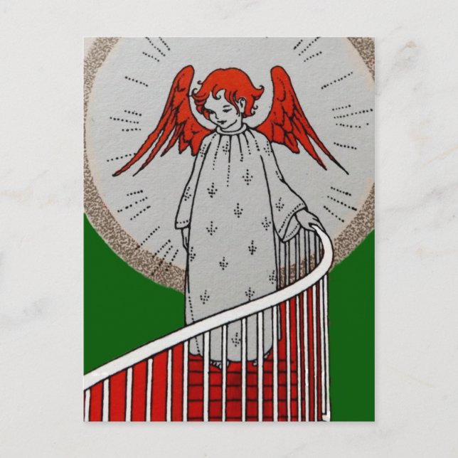 Carte Postale Angel en haut des escaliers (Devant)