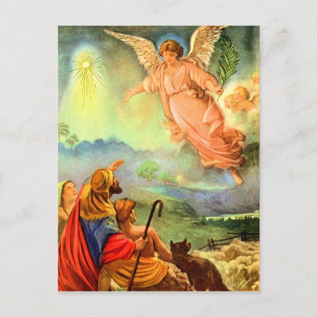 Carte Postale Angel et les bergers (Devant)