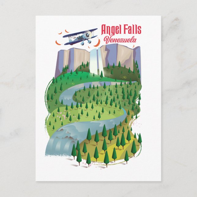 Carte Postale Angel Falls Venezuela (Devant)