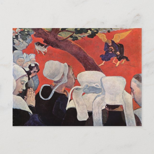 Carte Postale Angel Lutte avec Jacob, Paul Gauguin (Devant)