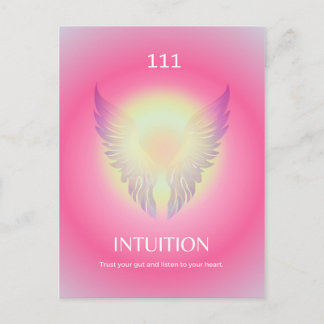 Carte Postale Angel Numéro Aura 111 Intuition