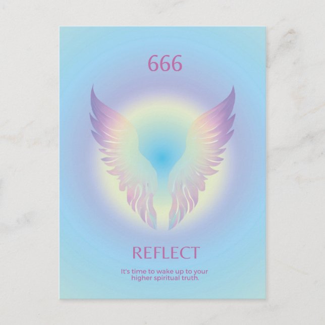 Carte Postale Angel Numéro Aura 666 Reflet (Devant)