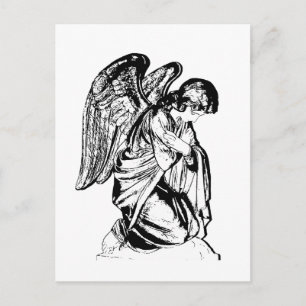 Carte Postale Angel sur n'importe quelle couleur