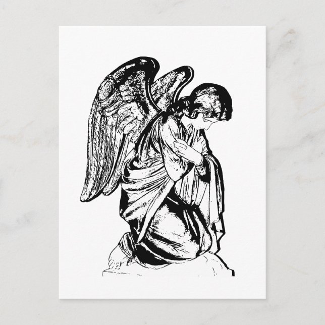 Carte Postale Angel sur n'importe quelle couleur (Devant)